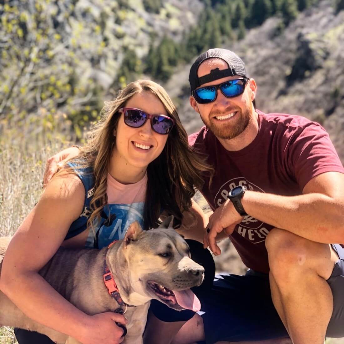 Devin Larsen and his wife and their dog